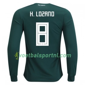 Mexico H.Lozano 8 Thuis Shirt WK voetbal 2018 L/S
